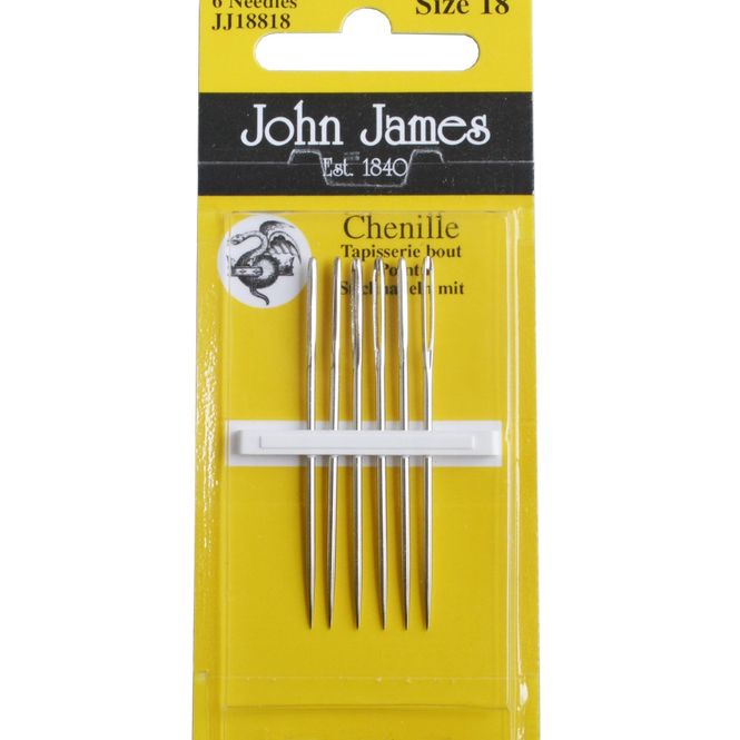Hovedbilde Chenillenåler John James 24 med spiss 6 stk