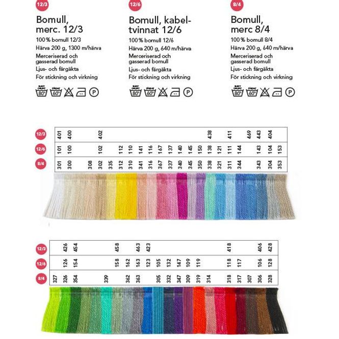 Hovedbilde 12/3 MERCERISERT BOMULL F.438 (UTGÅR)