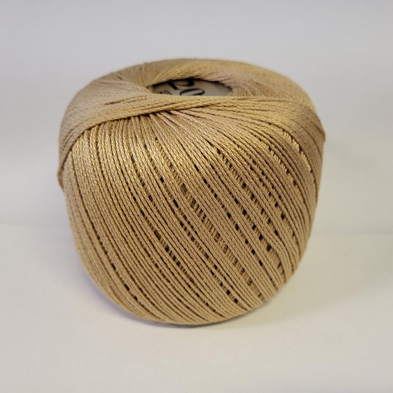 Heklegarn bomull kabeltvinnet Beige